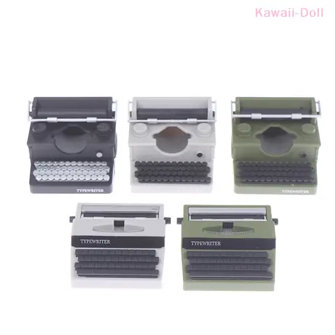1Pcs Simulation Typewriter Model 1:12 Doll House Mini Ornaments Doll Toy Scene Props