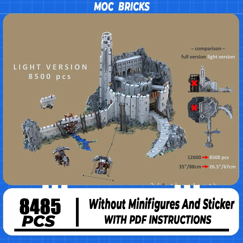 Magical Rings Moc Building Blocks Movie Scene UCS Castle Deep Valley Model Technology Bricks DIY Assembly Small Scale Toys Gifts
Magical Rings Moc Building Blocks Movie Scene UCS Castle Deep Valley Model Technology Bricks DIY Assembly Small Scale Toys Gifts