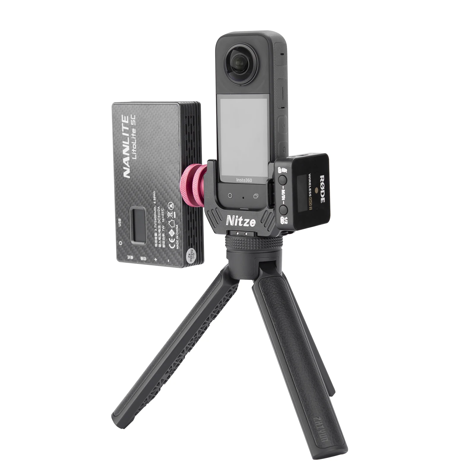 Nitze Half Cage for Insta 360 X3 with Folding Finger Adapters
Nitze Half Cage for Insta 360 X3 with Folding Finger Adapters