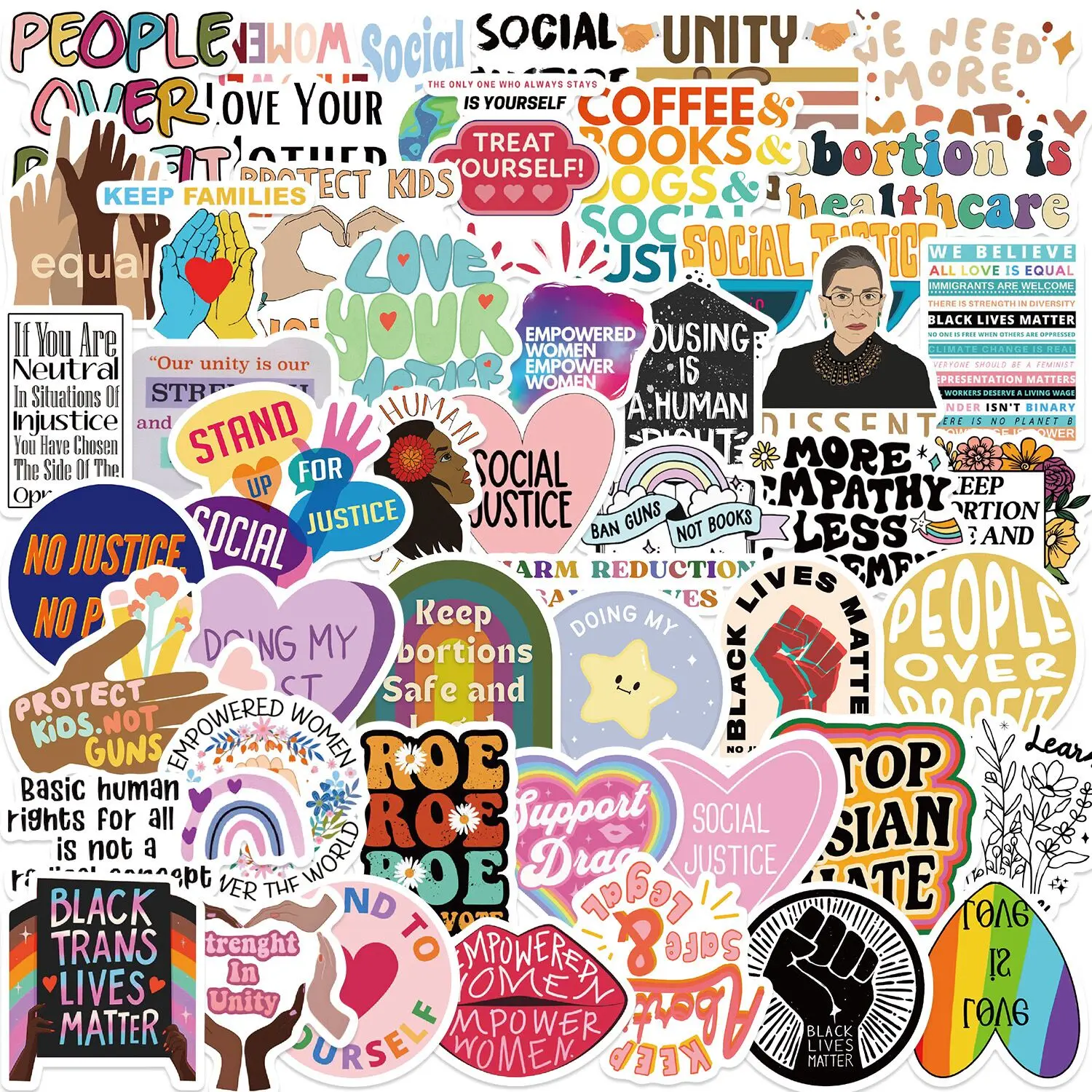 10/50pcs Cool Social Justice Inspirational Text Sticker Graffiti Decals Toy DIY Phone Laptop Luggage Skateboard Luggage Sticker
10/50pcs Cool Social Justice Inspirational Text Sticker Graffiti Decals Toy DIY Phone Laptop Luggage Skateboard Luggage Sticker