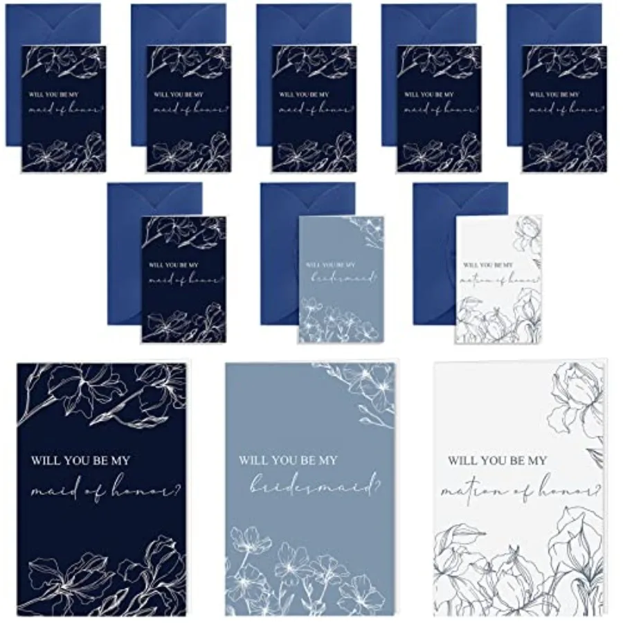 16 Pcs Will You Be My Bridesmaid Cards with Envelopes Bridesmaid Proposal Card Maid of Honor Invited Wedding Bridal Shower Favo
16 Pcs Will You Be My Bridesmaid Cards with Envelopes Bridesmaid Proposal Card Maid of Honor Invited Wedding Bridal Shower Favo