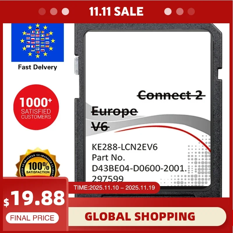 Update Maps UK EU Connect2 V6 Navigation GPS for Nissan Leaf/Micra/Juke/Note/Evalia/E-NV200 Car 2021 Version SD Card
Update Maps UK EU Connect2 V6 Navigation GPS for Nissan Leaf/Micra/Juke/Note/Evalia/E-NV200 Car 2021 Version SD Card