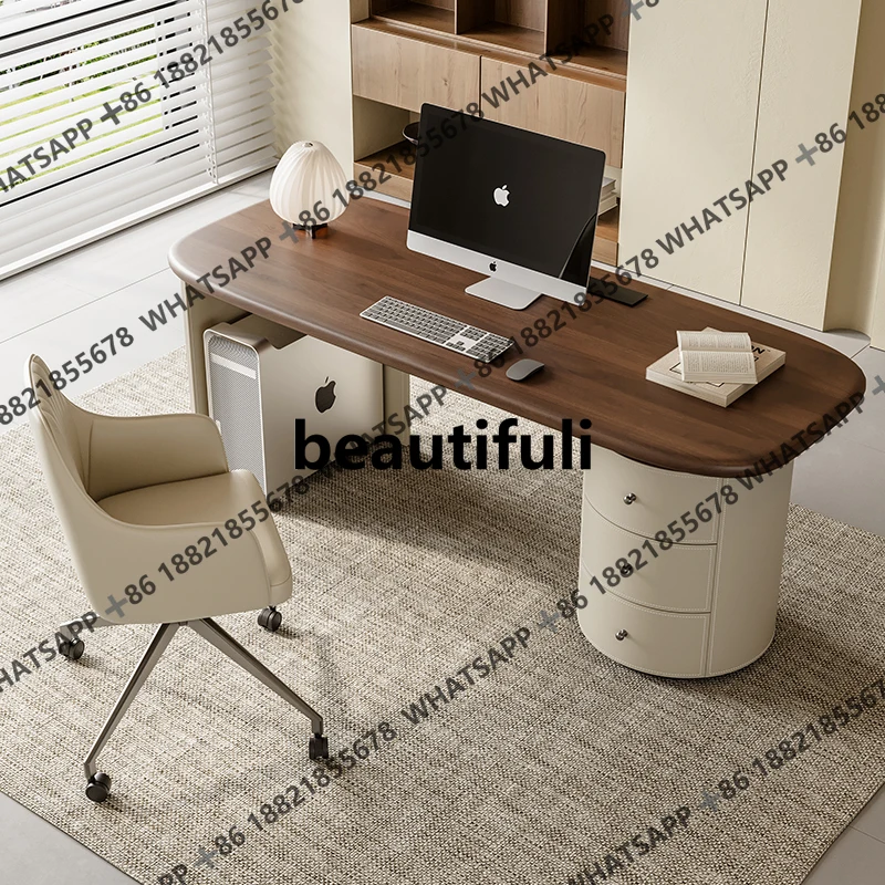 Modern minimalist desk, designer study, home desk, saddle leather writing desk, light luxury computer desk
Modern minimalist desk, designer study, home desk, saddle leather writing desk, light luxury computer desk