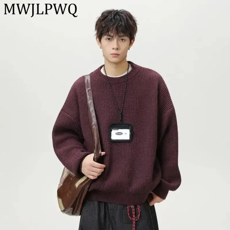MWJLPWQ Men Tide Solid Color Sweater Retro Long Sleeved Autumn Winter Round Neck Loose Knit Pullover Versatile Casual Tops 16500
MWJLPWQ Men Tide Solid Color Sweater Retro Long Sleeved Autumn Winter Round Neck Loose Knit Pullover Versatile Casual Tops 16500