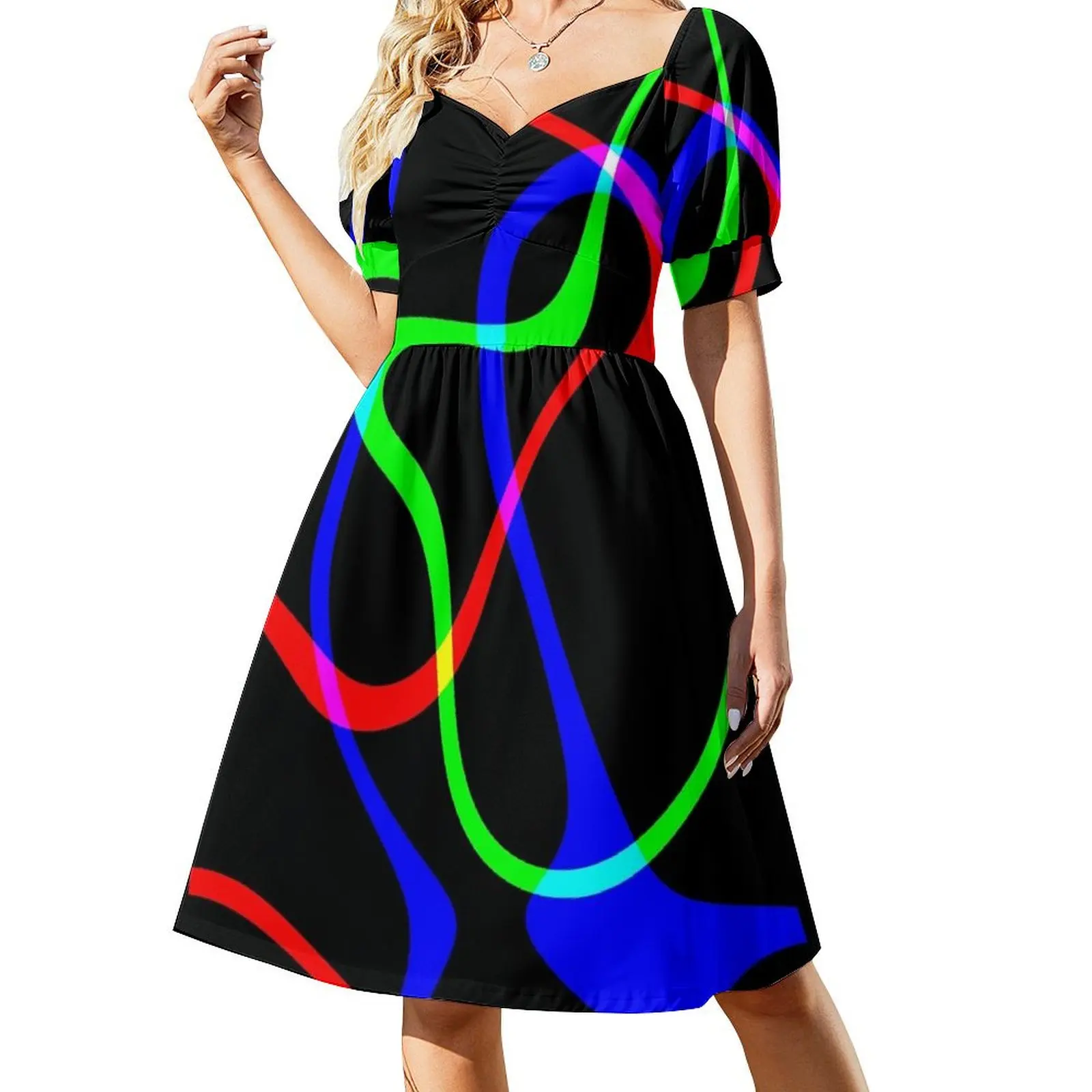 Minimal Fluorescent Groovy Retro Neon Lines Short Sleeved Dress dresses women summer 2025 dresses with long sleeves Dress
Minimal Fluorescent Groovy Retro Neon Lines Short Sleeved Dress dresses women summer 2025 dresses with long sleeves Dress