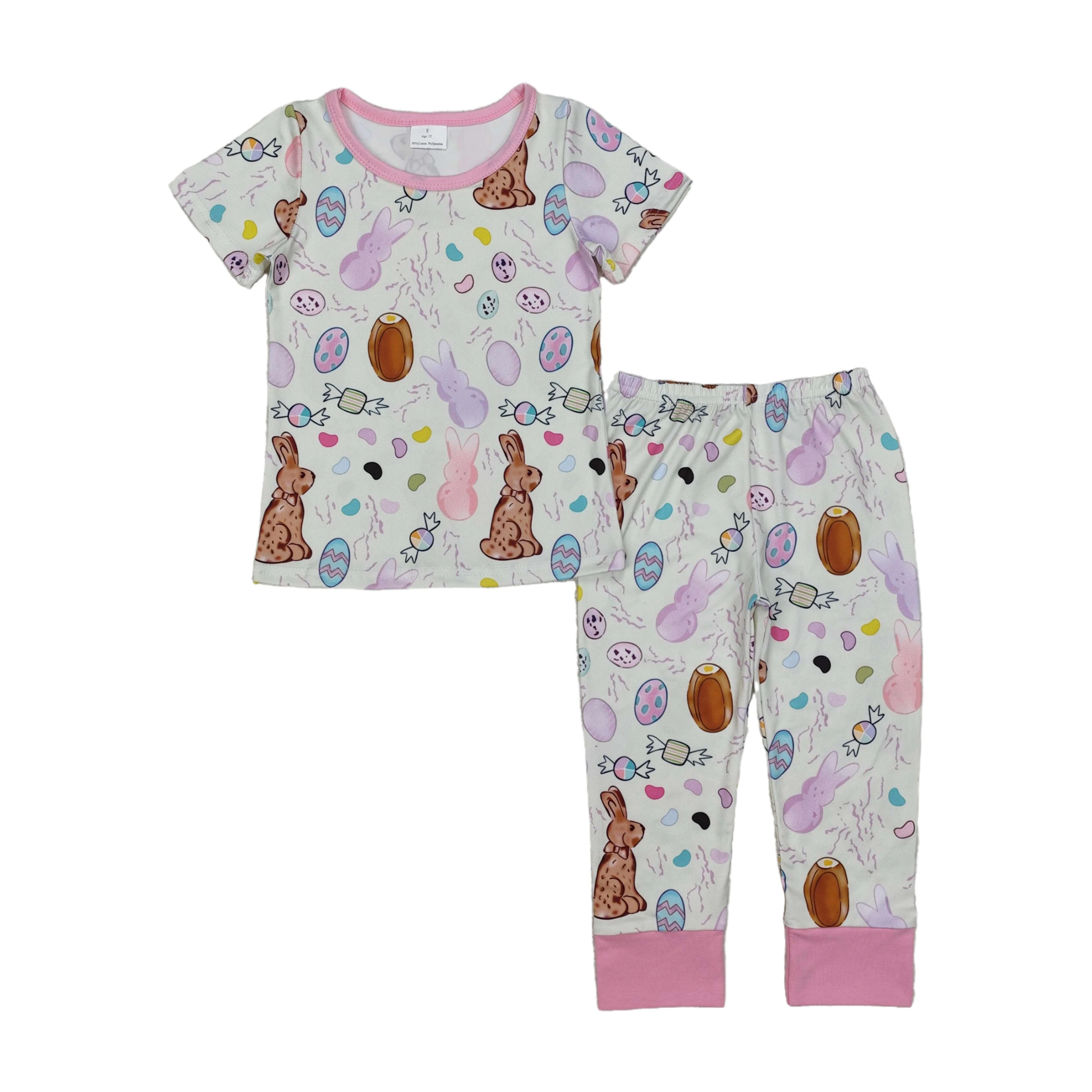 Wholesale Infant Toddler Pajamas Outfit Kids Easter Sleepwear Children Short Sleeves Bunny Eggs Pants Baby Girls Set Clothes
Wholesale Infant Toddler Pajamas Outfit Kids Easter Sleepwear Children Short Sleeves Bunny Eggs Pants Baby Girls Set Clothes