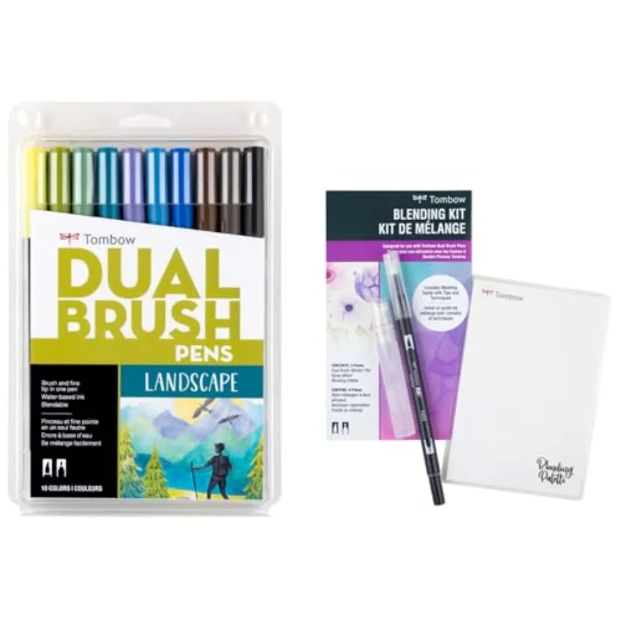 Art Marker Collection: Landscape 10 Piece Dual Brush Pen Set with Blending Palette Kit
Art Marker Collection: Landscape 10 Piece Dual Brush Pen Set with Blending Palette Kit