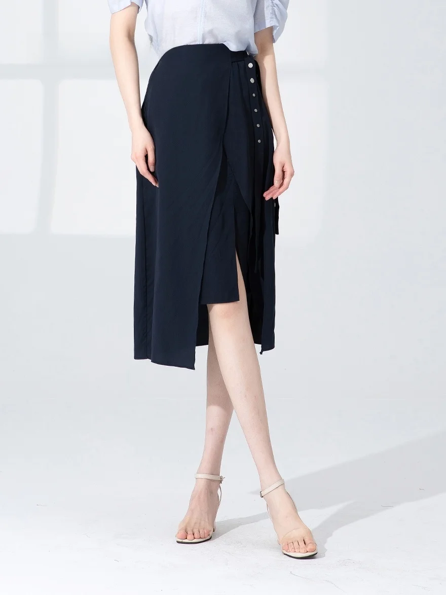 Летняя новинка Dailanzhi: асимметричная юбка миди А-силуэта с высокой талией для офиса, из элегантной ткани.
Летняя новинка Dailanzhi: асимметричная юбка миди А-силуэта с высокой талией для офиса, из элегантной ткани.