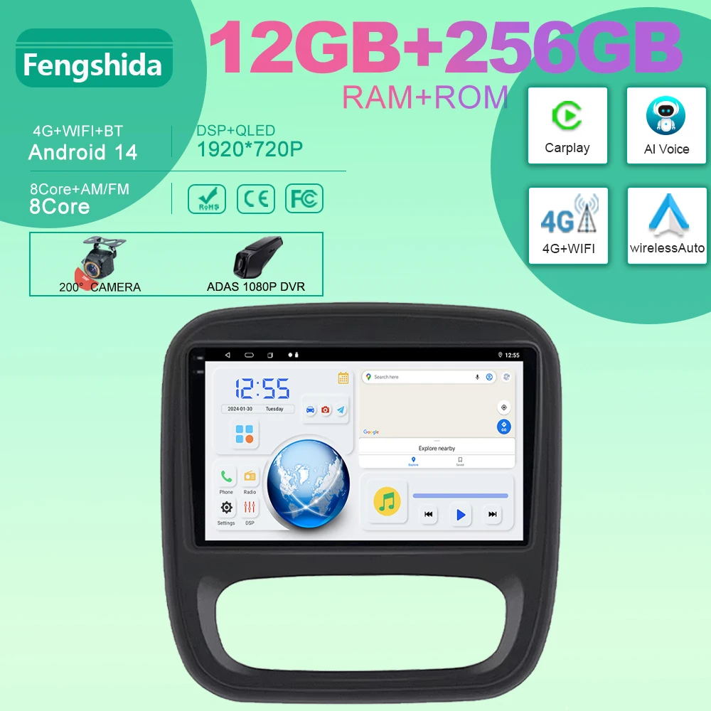 Android car For Renault Traffic 3 2014-2021 For Opel Vivaro B Video Player 2014-2018 GPS Car Radio 4G WIFI BT No 2din BT Screen
Android car For Renault Traffic 3 2014-2021 For Opel Vivaro B Video Player 2014-2018 GPS Car Radio 4G WIFI BT No 2din BT Screen