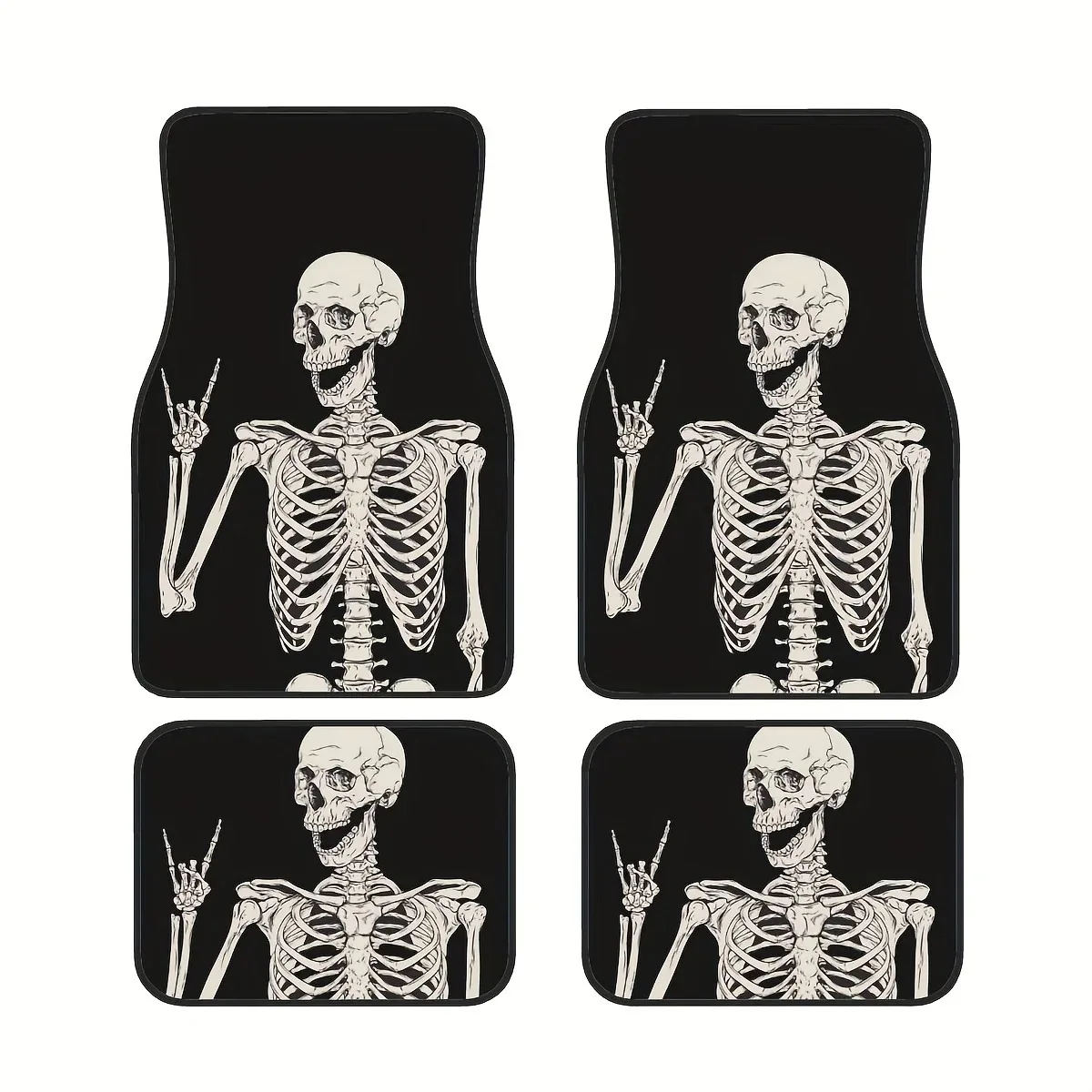4Pcs Rock & Roll Skull Car Floor Mats Set -Fun Anime Interior Accessories, Universal, Driving Position, Funny gift driver
4Pcs Rock & Roll Skull Car Floor Mats Set -Fun Anime Interior Accessories, Universal, Driving Position, Funny gift driver