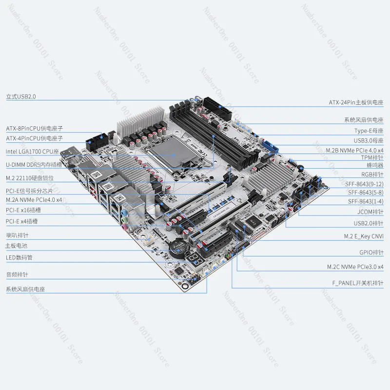 W680 M-ATX NAS Motherboard LGA1700 12 Bay SFF-8643 SATA 10G+2.5G LAN DDR5 ECC 3×M.2 NVMe DIY Synology FNOS Storage Mainboard
W680 M-ATX NAS Motherboard LGA1700 12 Bay SFF-8643 SATA 10G+2.5G LAN DDR5 ECC 3×M.2 NVMe DIY Synology FNOS Storage Mainboard