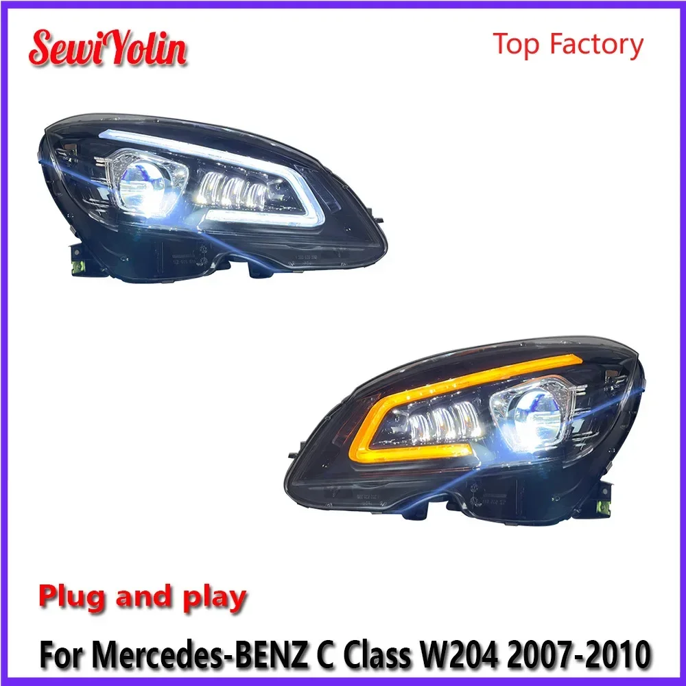 Автомобильные светодиодные фары в сборе для Mercedes-BENZ C Class W204 2007-2010, авто противотуманные фары DRL, стоп-сигналы поворота Plug and Play
Автомобильные светодиодные фары в сборе для Mercedes-BENZ C Class W204 2007-2010, авто противотуманные фары DRL, стоп-сигналы поворота Plug and Play