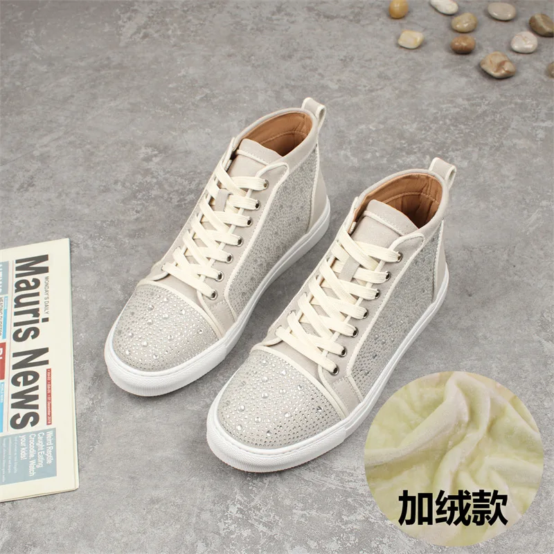 New men's high top rhinestone board shoes fashion casual comfortable soft sole breathable luxury men's shoes A20
New men's high top rhinestone board shoes fashion casual comfortable soft sole breathable luxury men's shoes A20