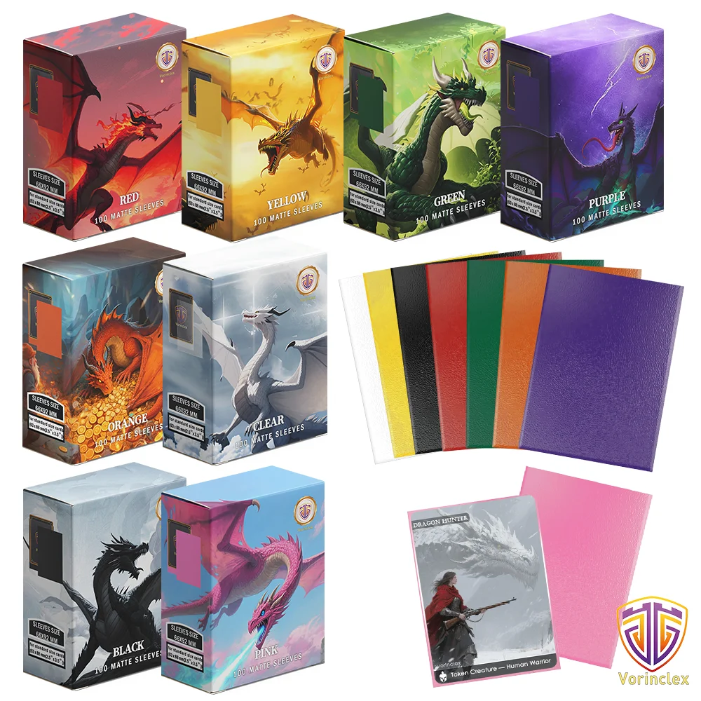 100 PCS 66x91mm Multicolor Dragon Shield Matte Card Sleeves for MTG/PKM/YGO/TCG Board Game Cards Protector(Vorinclex)
100 PCS 66x91mm Multicolor Dragon Shield Matte Card Sleeves for MTG/PKM/YGO/TCG Board Game Cards Protector(Vorinclex)