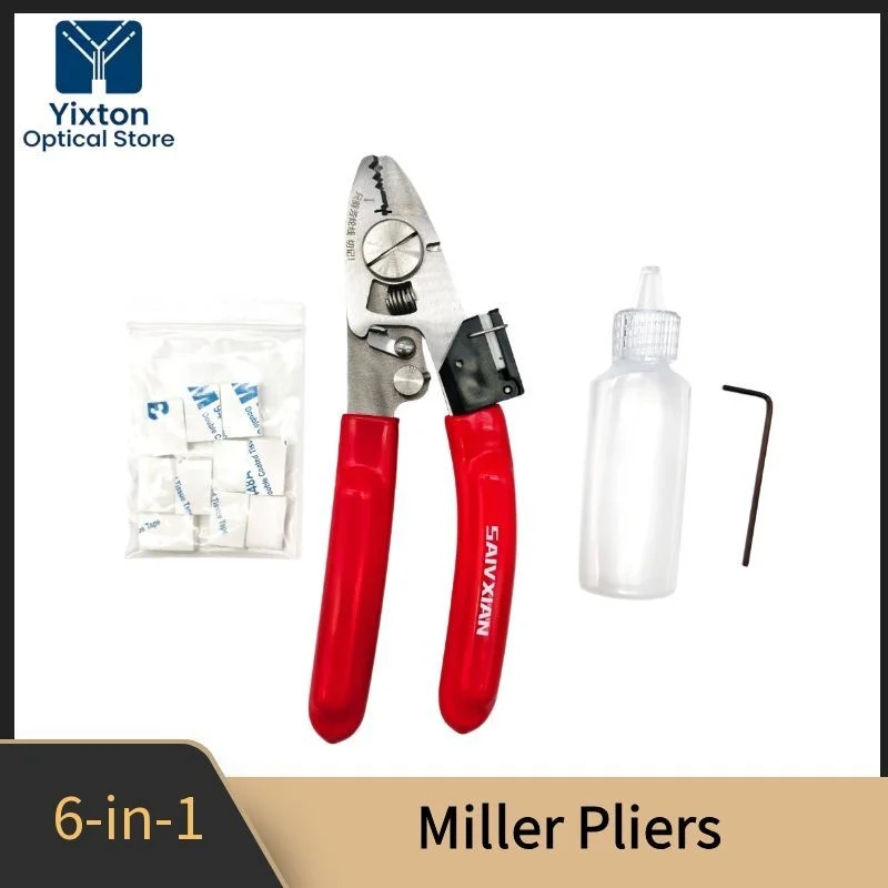 SAIVXIAN Multifunctional Miller Pliers: 6-in-1 Stripping Cleaning Tool Capable of stripping drop cables,patch cords,bare fibers
SAIVXIAN Multifunctional Miller Pliers: 6-in-1 Stripping Cleaning Tool Capable of stripping drop cables,patch cords,bare fibers