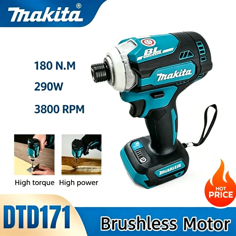 Makita DTD171 Cordless Power Tool – Brushless Electric Screwdriver, Impact Driver, Rechargeable 18V Battery Drill Driver
Makita DTD171 Cordless Power Tool – Brushless Electric Screwdriver, Impact Driver, Rechargeable 18V Battery Drill Driver