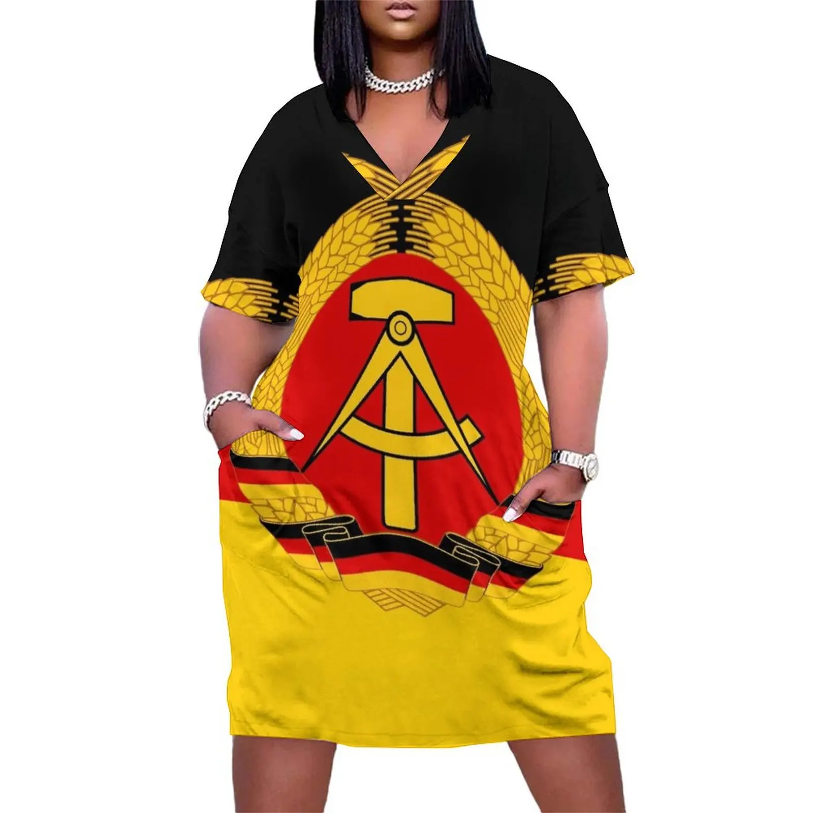DDR Flag Loose Pocket Dress luxury woman evening dress summer woman dress 2025 evening women
DDR Flag Loose Pocket Dress luxury woman evening dress summer woman dress 2025 evening women
