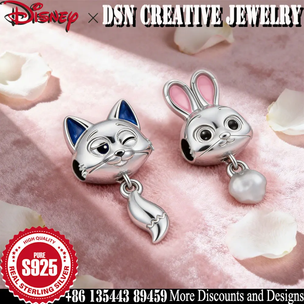 DSN 925 Silver Charm Disney zootopia Judy Hoops Nick Wilde charm for snake chain Bracelet cartoon pendant women Jewelry Gift
DSN 925 Silver Charm Disney zootopia Judy Hoops Nick Wilde charm for snake chain Bracelet cartoon pendant women Jewelry Gift