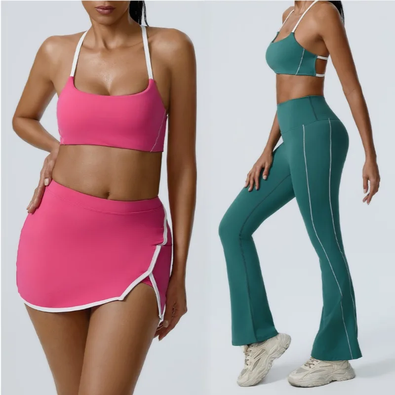 New Sexy Yoga Set Women Sports Bra & High-Waist Skirted Shorts - Breathable Fitness Running Workout Exercise Pants Set
New Sexy Yoga Set Women Sports Bra & High-Waist Skirted Shorts - Breathable Fitness Running Workout Exercise Pants Set