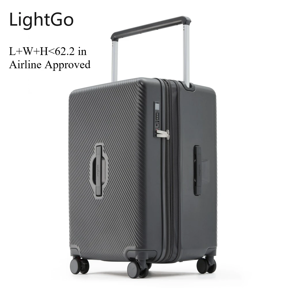 LightGo Set 62,2 дюйма, одобренный авиакомпанией, расширяемый чемодан для ПК, двойная зарядка через USB, 8 бесшумных колес, скрытый держатель для чашки 20, 26, 28 дюймов
LightGo Set 62,2 дюйма, одобренный авиакомпанией, расширяемый чемодан для ПК, двойная зарядка через USB, 8 бесшумных колес, скрытый держатель для чашки 20, 26, 28 дюймов