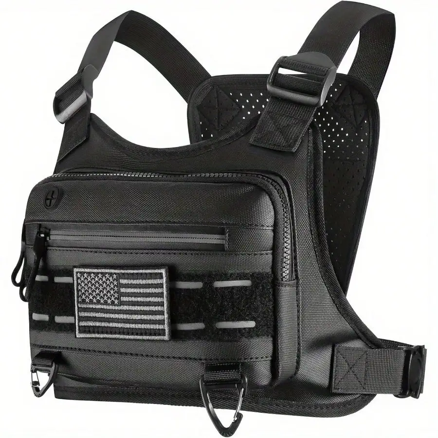Men's Tactical Chest Pack | Lightweight, Adjustable EDC Running Harness | Multi-Pocket Vest | Breathable EVA Material
Men's Tactical Chest Pack | Lightweight, Adjustable EDC Running Harness | Multi-Pocket Vest | Breathable EVA Material