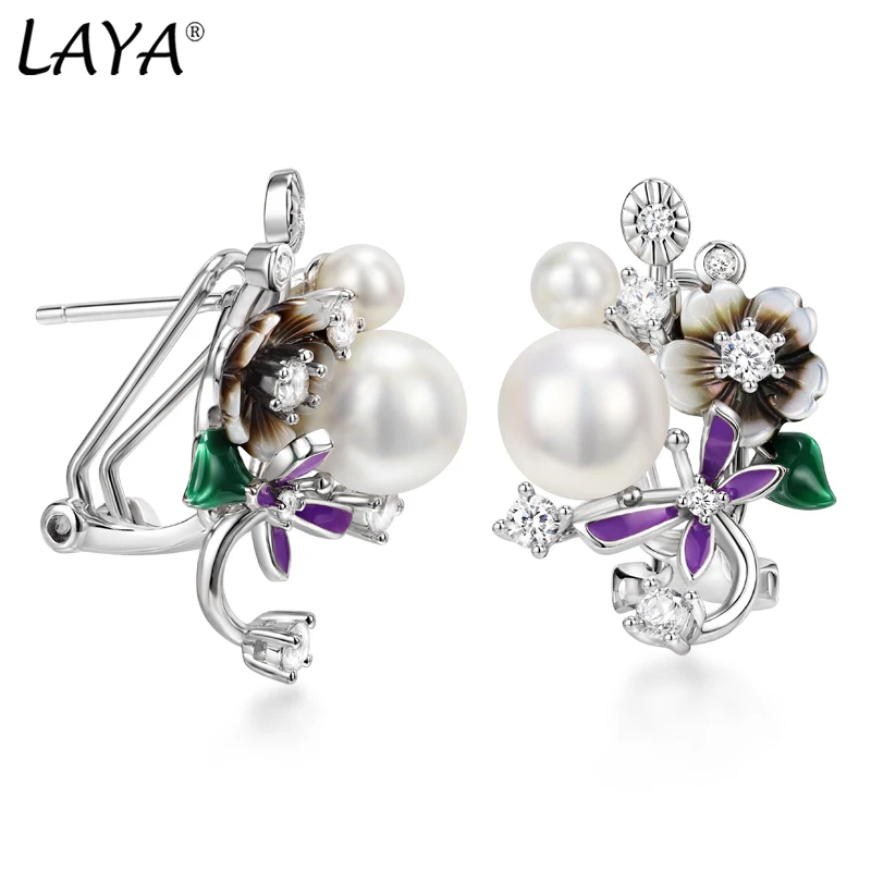 Laya 925 Sterling Silver High Quality Zircon Shell Pearl Natural Shell Flower Earrings For Women Fashion Original Jewelry 2025
Laya 925 Sterling Silver High Quality Zircon Shell Pearl Natural Shell Flower Earrings For Women Fashion Original Jewelry 2025