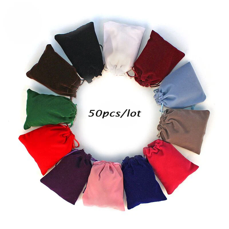 50Pcs/lot 5x7cm 7x9cm 8x10cm 9x12cm Coloful Velvet bag Jewelry Packing Velvet Drawstring Pouches Gift Bags Can customized
50Pcs/lot 5x7cm 7x9cm 8x10cm 9x12cm Coloful Velvet bag Jewelry Packing Velvet Drawstring Pouches Gift Bags Can customized