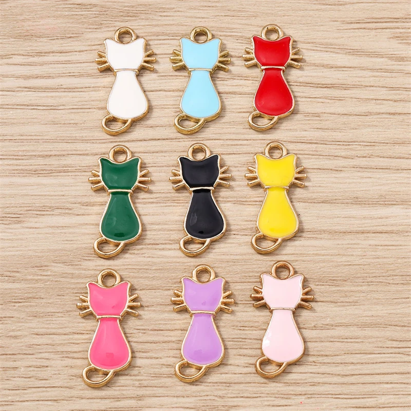 10pcs Mix Cartoon Colorful Enamel Animal Cat Charms Pendants for Jewelry Making Necklaces Earrings Bracelets DIY Crafts Supplies
10pcs Mix Cartoon Colorful Enamel Animal Cat Charms Pendants for Jewelry Making Necklaces Earrings Bracelets DIY Crafts Supplies