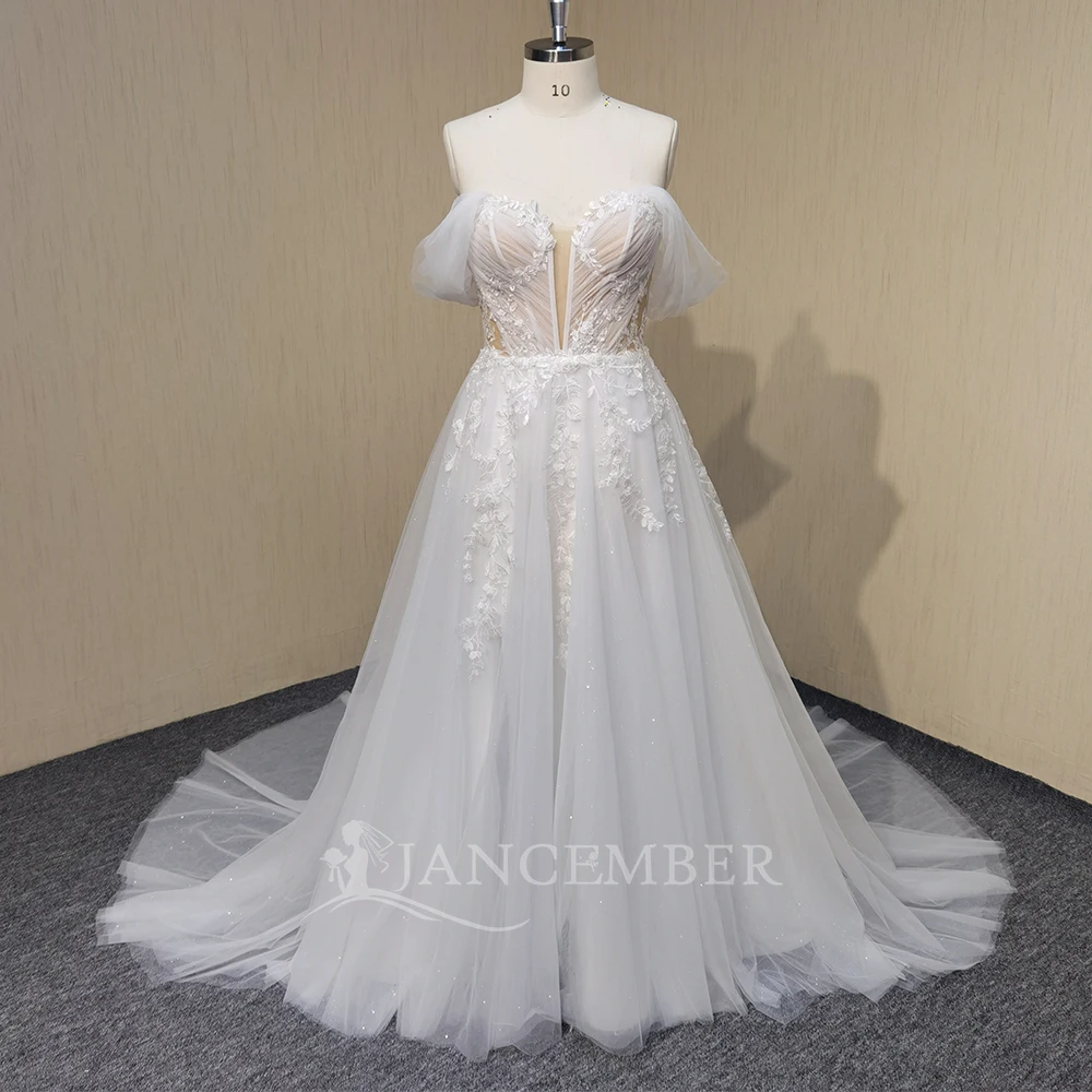 Customized Luxury Scoop Lace For Top Short Sleeves Wedding Dress Back See Through Zipper Woman Evening Dresses платье свадебное
Customized Luxury Scoop Lace For Top Short Sleeves Wedding Dress Back See Through Zipper Woman Evening Dresses платье свадебное