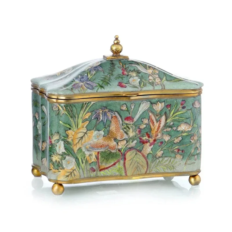 Luxury Other Home Decoration Ceramic Storage Container Tissue Box Home Lid