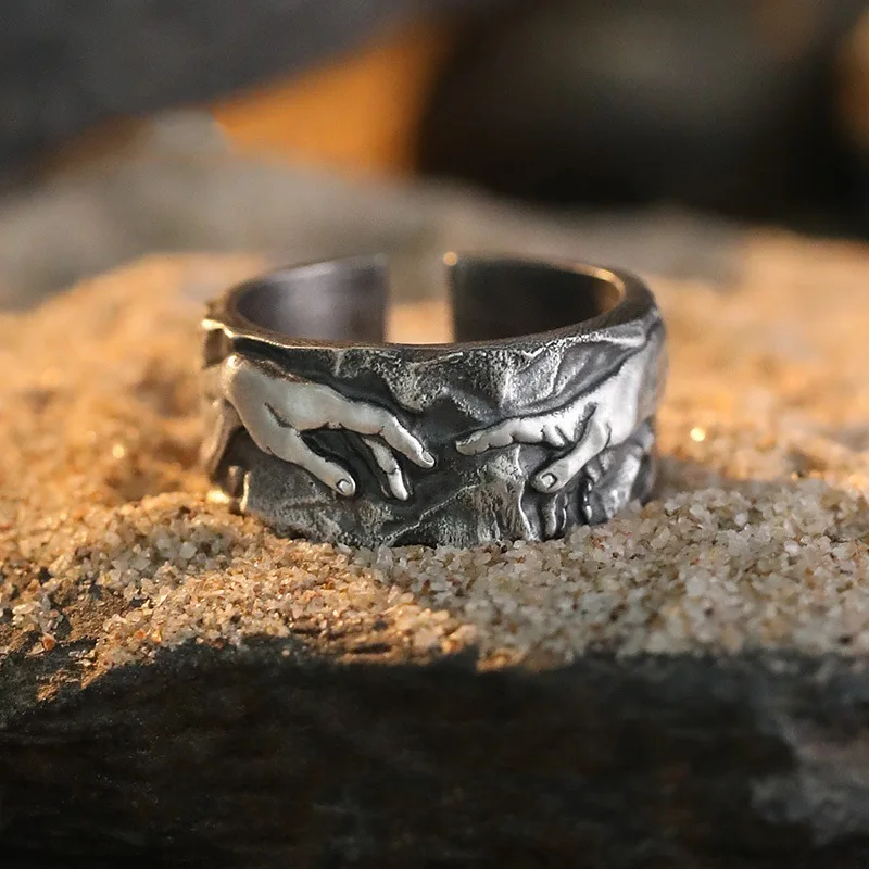Vintage European American Hand of God Alloy Ring Men Art Painting Personality Index Finger Ring Niche Trendy Male Band Jewelry
Vintage European American Hand of God Alloy Ring Men Art Painting Personality Index Finger Ring Niche Trendy Male Band Jewelry