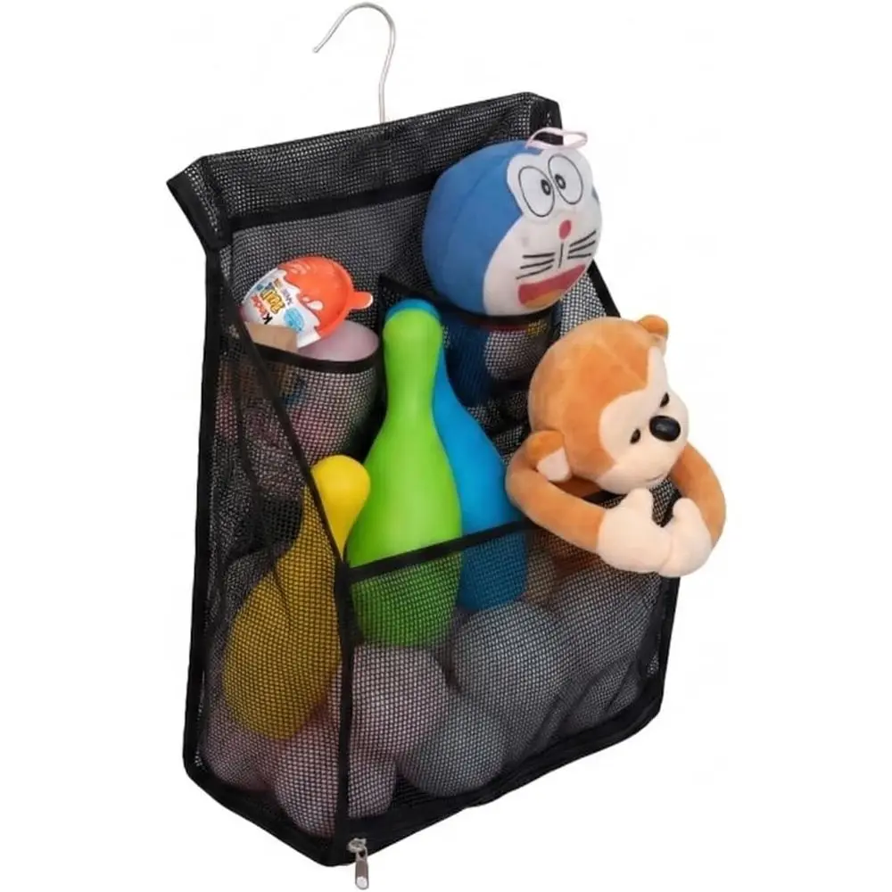 Large Mesh Bath Toy Organizer Bag with Durable Hanger - Black Shower Storage Caddy
Large Mesh Bath Toy Organizer Bag with Durable Hanger - Black Shower Storage Caddy