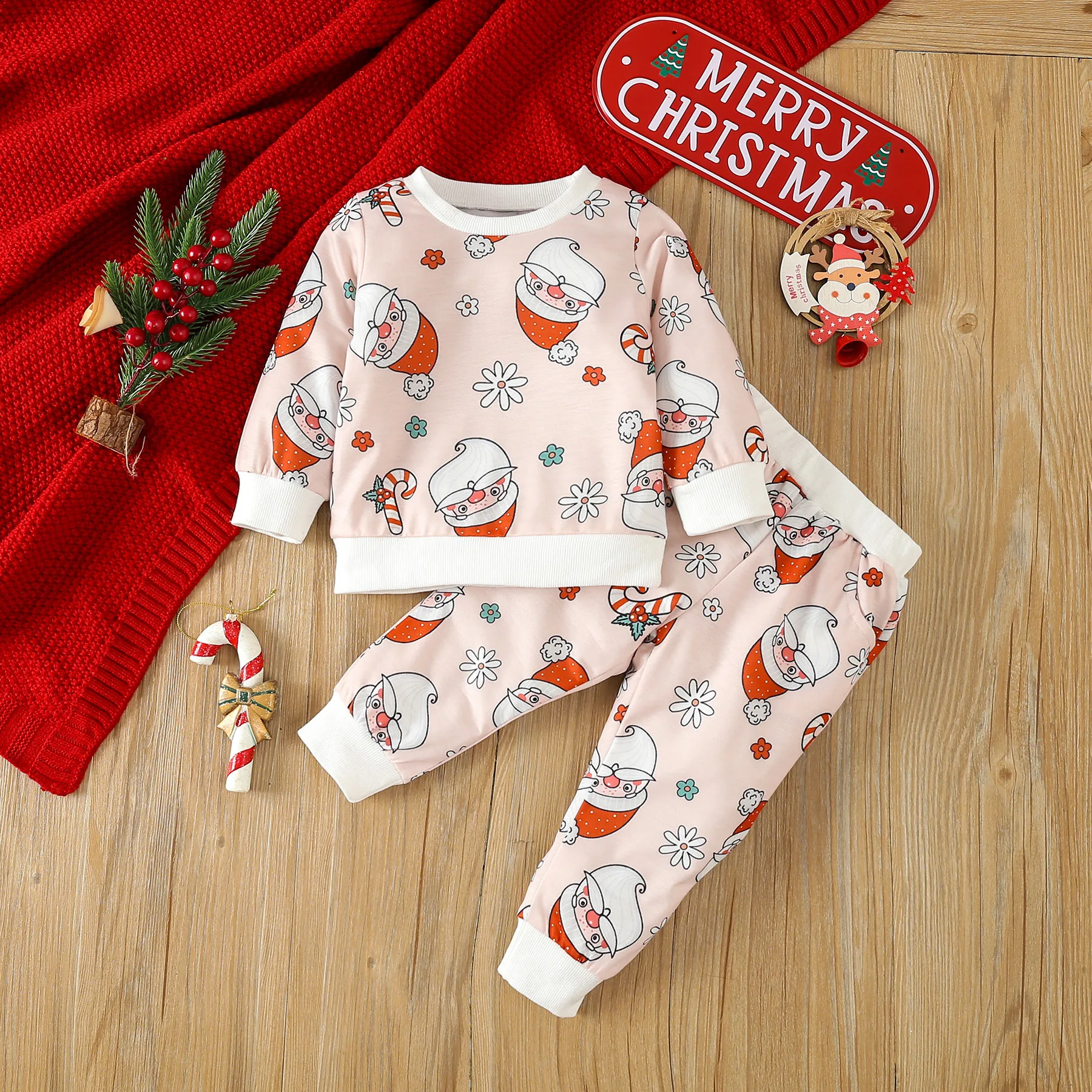Newborn Child Christmas Costume Kids Santa Claus Cartoon Clothing Sets Winter Warm Homewear Boys Girls Pullover Tops
Newborn Child Christmas Costume Kids Santa Claus Cartoon Clothing Sets Winter Warm Homewear Boys Girls Pullover Tops