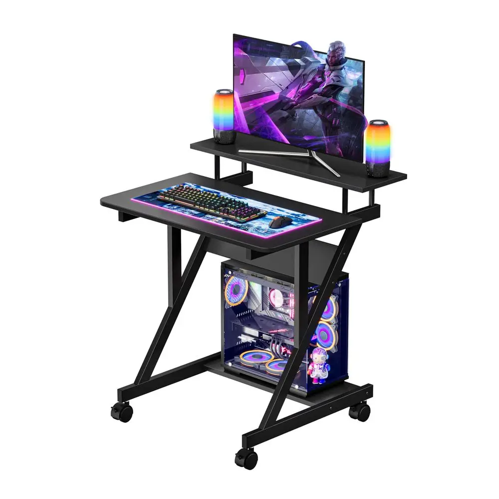 Computer Desk for Small Spaces, 27.5 inch Small Computer Desk, 3 Tier Compact Desk with Monitor Shelf and Bottom Storage Shelve
Computer Desk for Small Spaces, 27.5 inch Small Computer Desk, 3 Tier Compact Desk with Monitor Shelf and Bottom Storage Shelve