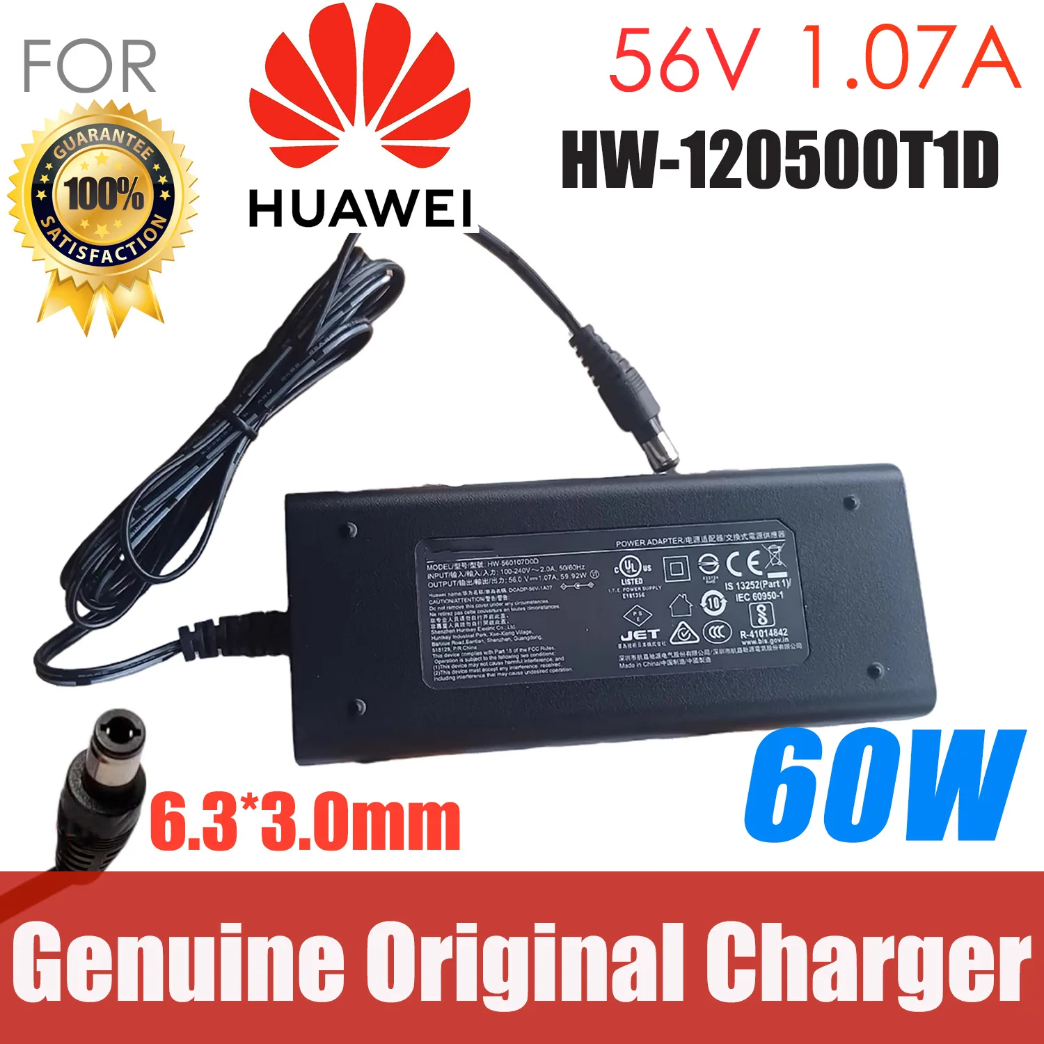 Original HW-560107D0D 56V 1.07A 6.3x3.0mm AC Power Adapter Charger For Huawei AP7060DN 56V 1.07A Power Supply
Original HW-560107D0D 56V 1.07A 6.3x3.0mm AC Power Adapter Charger For Huawei AP7060DN 56V 1.07A Power Supply