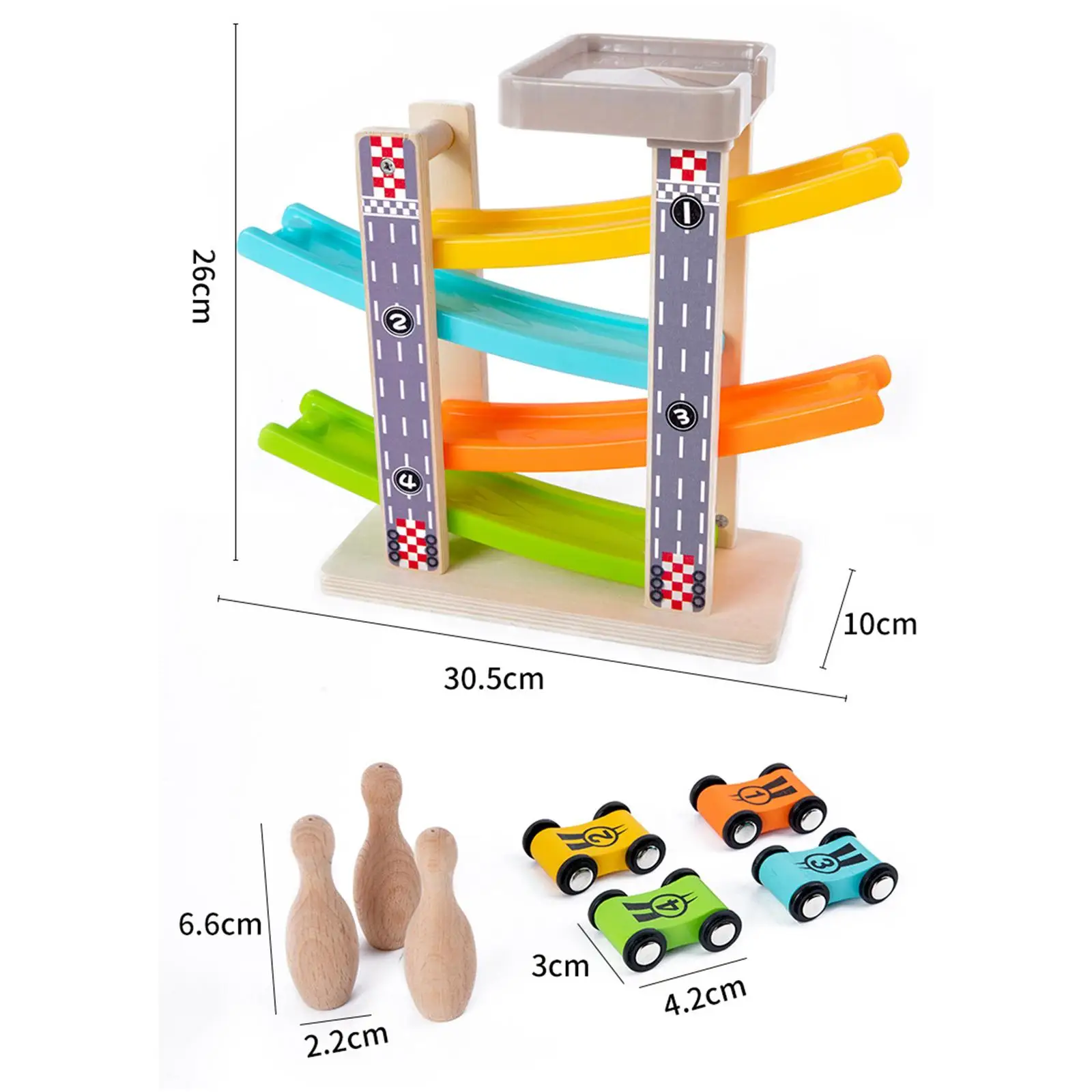 Multicolor Ramp Race Track Car Wooden 4 Layers Slider Ladder Slide for Toddlers Kids
Multicolor Ramp Race Track Car Wooden 4 Layers Slider Ladder Slide for Toddlers Kids