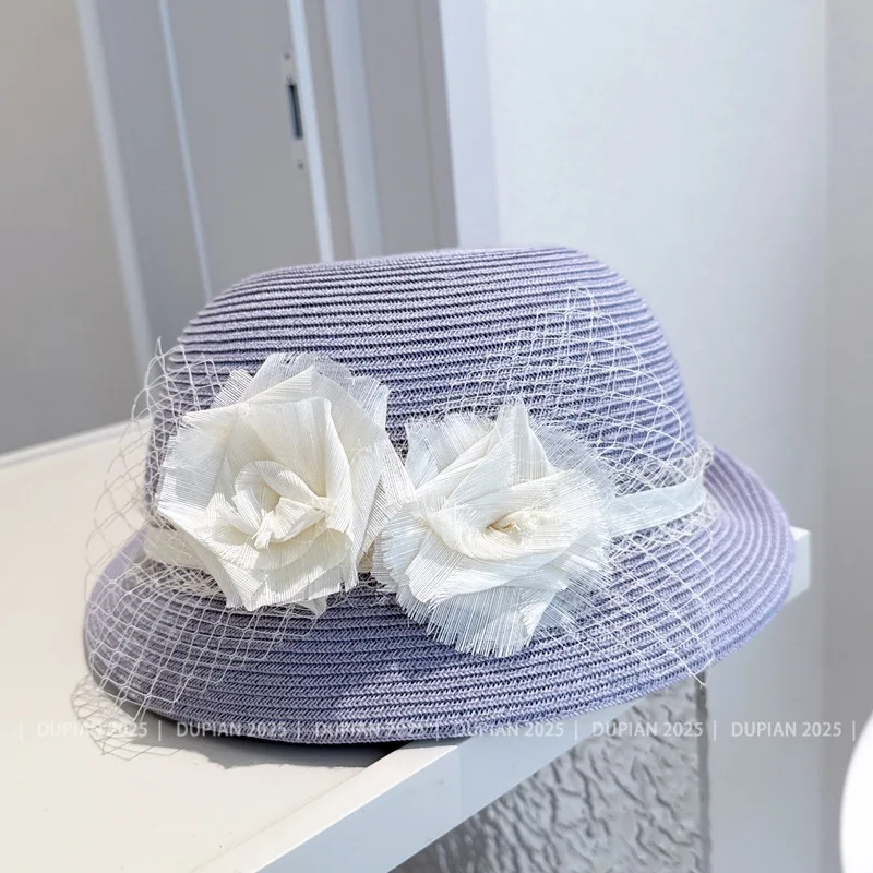Light luxury silk hemp three-dimensional flower beret summer sun protection straw hat Elegant fashion net gauze stewardess hat
Light luxury silk hemp three-dimensional flower beret summer sun protection straw hat Elegant fashion net gauze stewardess hat
