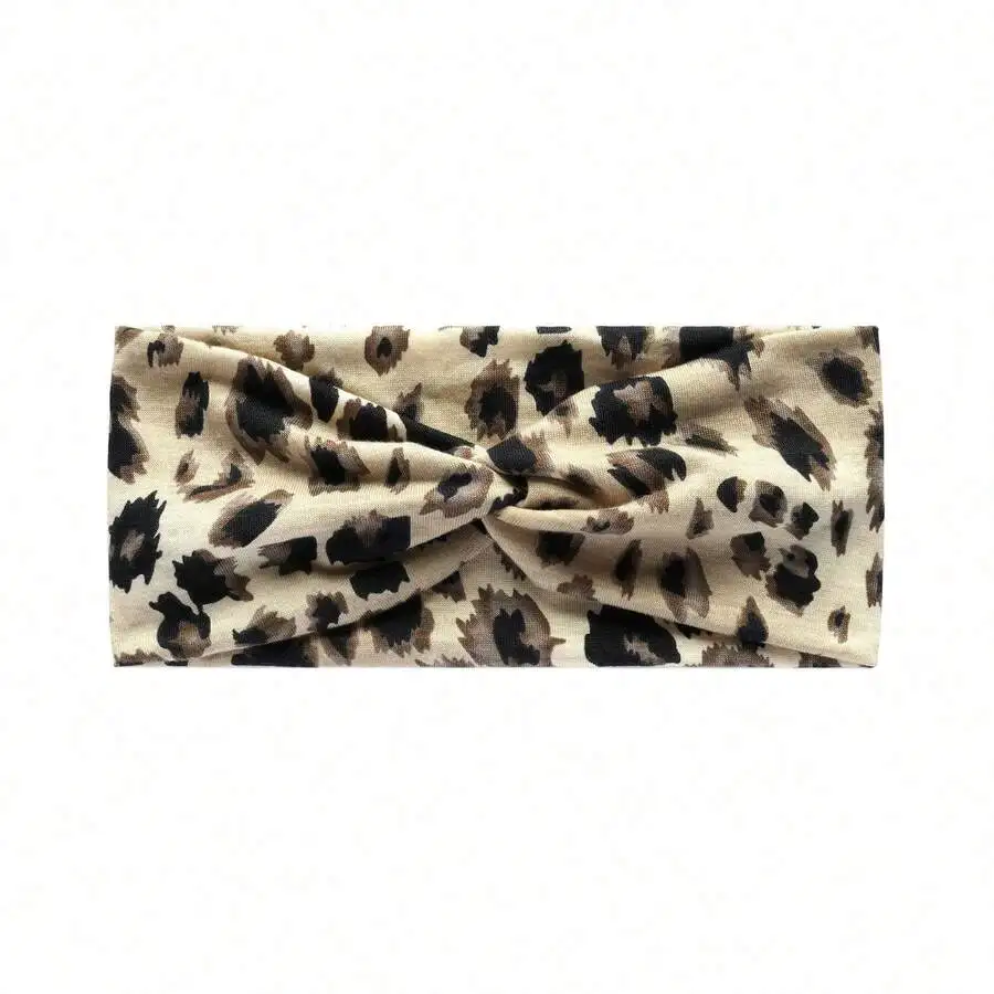 Women Leopard Print Twist Headband Soft Stretchy Bohemian Hair Accessory For Sports Fashion
Women Leopard Print Twist Headband Soft Stretchy Bohemian Hair Accessory For Sports Fashion