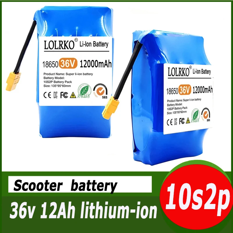 High-quality 36V 12000mAh 10S2P Rechargeable Lithium-ion Battery for Electric Self-balancing Scooter,HoverBoard and Unicycle
High-quality 36V 12000mAh 10S2P Rechargeable Lithium-ion Battery for Electric Self-balancing Scooter,HoverBoard and Unicycle
