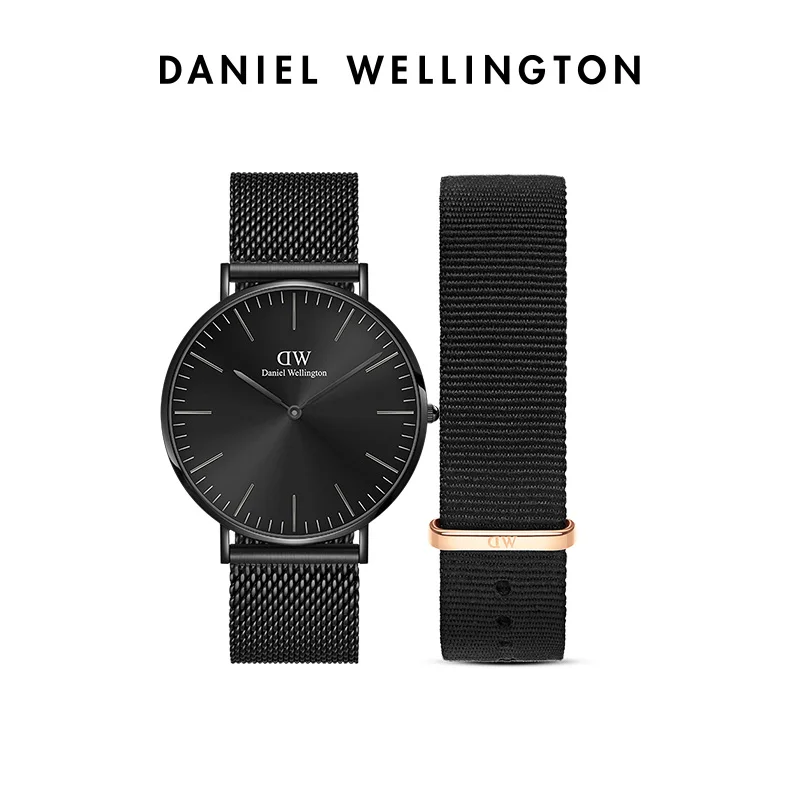 Daniel Wellington Classic 40mm Men Watch Onyx Black Mesh Strap with Extra Cornwall NATO Nylon Band 2Pcs Set Luxury Gift
Daniel Wellington Classic 40mm Men Watch Onyx Black Mesh Strap with Extra Cornwall NATO Nylon Band 2Pcs Set Luxury Gift