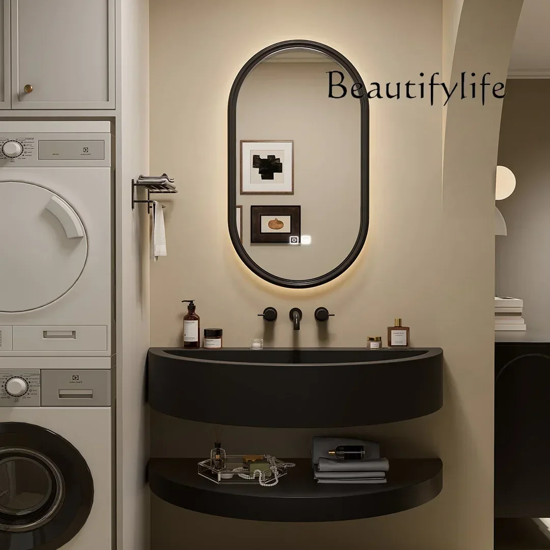yj19 Italian minimalist semi-circular arc bathroom cabinet new integrated basin washbasin small apartment pretty
yj19 Italian minimalist semi-circular arc bathroom cabinet new integrated basin washbasin small apartment pretty