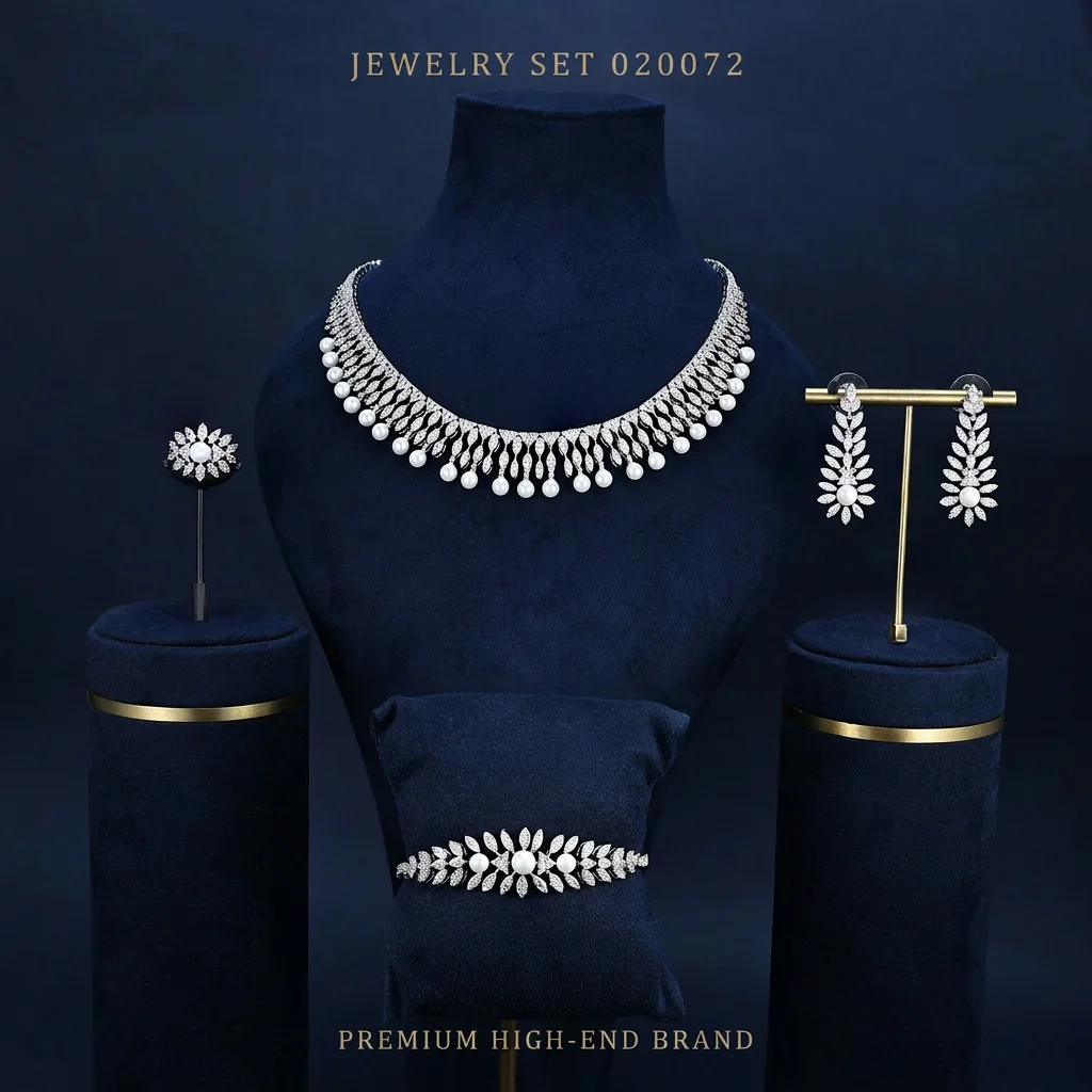Bride Talk Luxury 4PCS Pearl Floral Leaf CZ Zirconia Bridal Jewelry Set Dubai African Wedding Party Banquet Gift Accessories
Bride Talk Luxury 4PCS Pearl Floral Leaf CZ Zirconia Bridal Jewelry Set Dubai African Wedding Party Banquet Gift Accessories