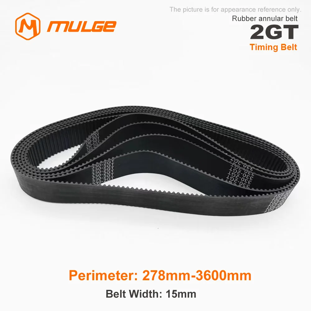 GT2 Closed Loop Timing Belt Rubber 2GT 15mm 3D Printers Parts 278/280mm-3600mm Synchronous Belts Part
GT2 Closed Loop Timing Belt Rubber 2GT 15mm 3D Printers Parts 278/280mm-3600mm Synchronous Belts Part