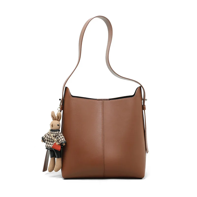 Genuine Leather Bucket Tote Handbags Women Fashion Commuter Shoulder Bag Crossbody Brown Large Travel Shopping Underarm Bag
Genuine Leather Bucket Tote Handbags Women Fashion Commuter Shoulder Bag Crossbody Brown Large Travel Shopping Underarm Bag
