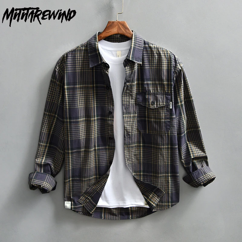 100% Pure Cotton Plaid Shirt Men Spring Casual Vintage Shirt Lapel Pocket Washed and Distressed Long Sleeve Shirt Loose Tops 4XL
100% Pure Cotton Plaid Shirt Men Spring Casual Vintage Shirt Lapel Pocket Washed and Distressed Long Sleeve Shirt Loose Tops 4XL