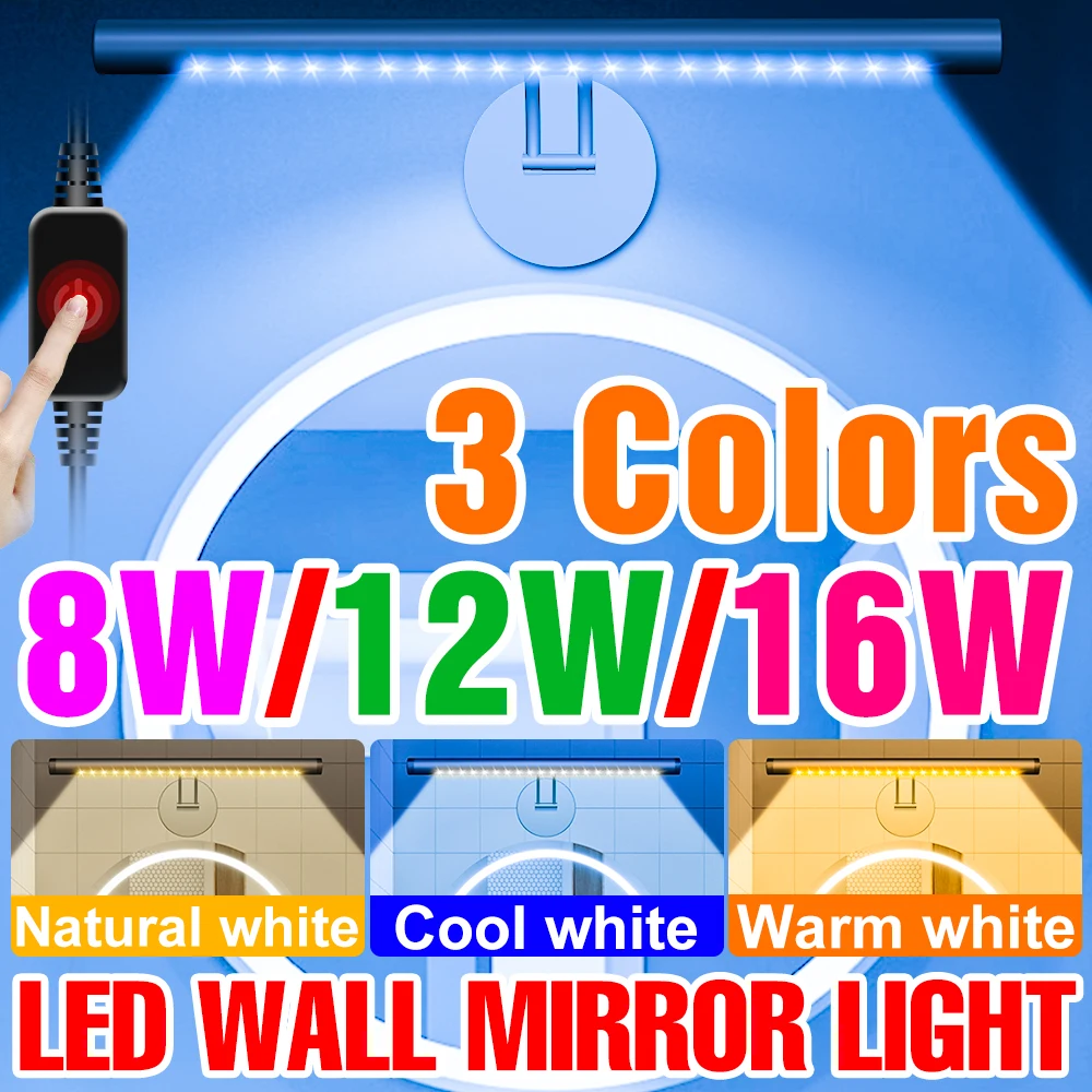 3 Colors Makeup Mirror LED Mirrors With Lights 5V LED Wall Lamp Bedroom Mirror Vanity Bulb USB Dressing Table Wall Mirror Lamp
3 Colors Makeup Mirror LED Mirrors With Lights 5V LED Wall Lamp Bedroom Mirror Vanity Bulb USB Dressing Table Wall Mirror Lamp