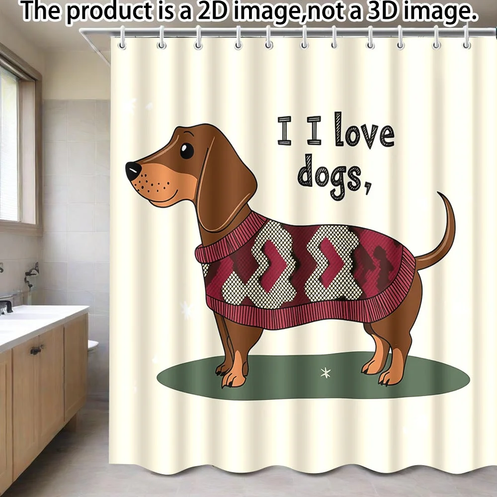 Cute Dog Lover Shower Curtain Panel Funny Pet Bathroom Decor Gift Curtain Waterproof Animal Print Accessory for Dog Owners House
Cute Dog Lover Shower Curtain Panel Funny Pet Bathroom Decor Gift Curtain Waterproof Animal Print Accessory for Dog Owners House