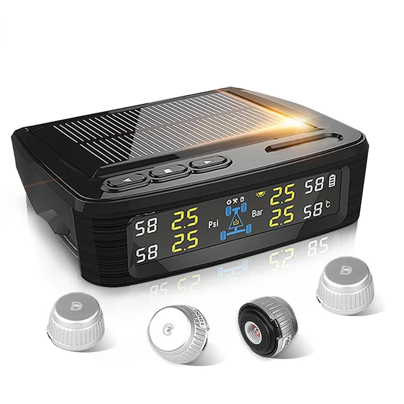Tire Pressure Monitoring System external sensor display tire pressure gauge for car
Tire Pressure Monitoring System external sensor display tire pressure gauge for car