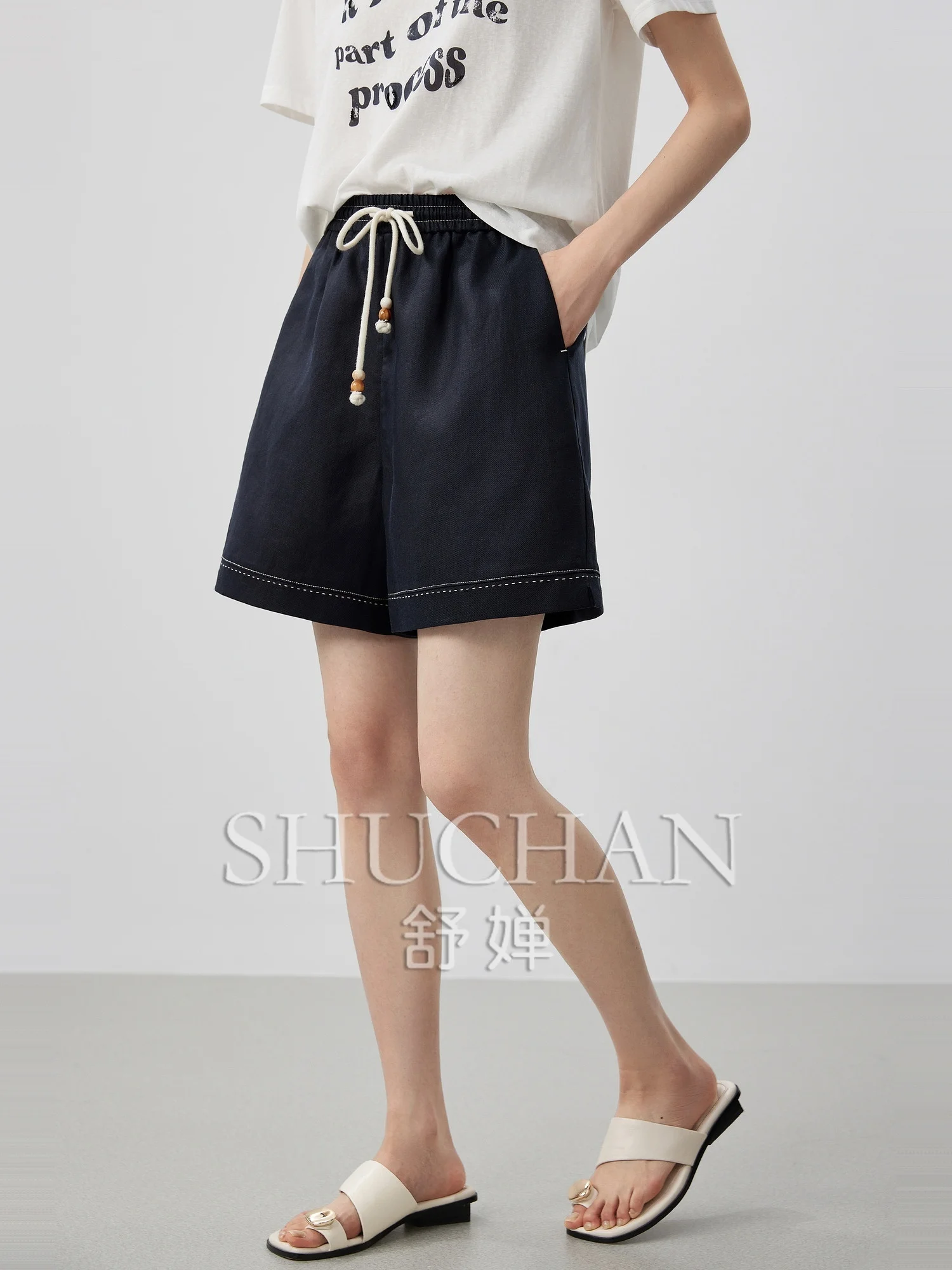 Good Quality 25 Charlessel Linen Beaded Drawstring Elastic Waist Literary Casual Versatile Shorts women
Good Quality 25 Charlessel Linen Beaded Drawstring Elastic Waist Literary Casual Versatile Shorts women