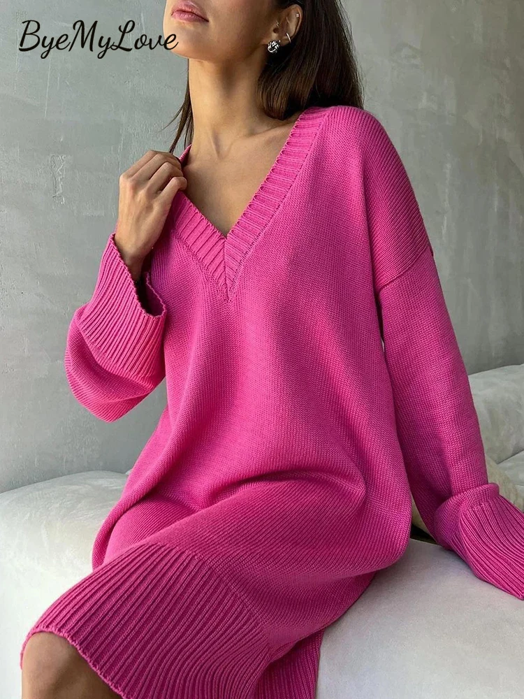 ByeMyLove V Neck Long Pullover Female Knit Loose Sweater Women Oversize Pullover Casual Autumn 2023 Solid Outwear
ByeMyLove V Neck Long Pullover Female Knit Loose Sweater Women Oversize Pullover Casual Autumn 2023 Solid Outwear